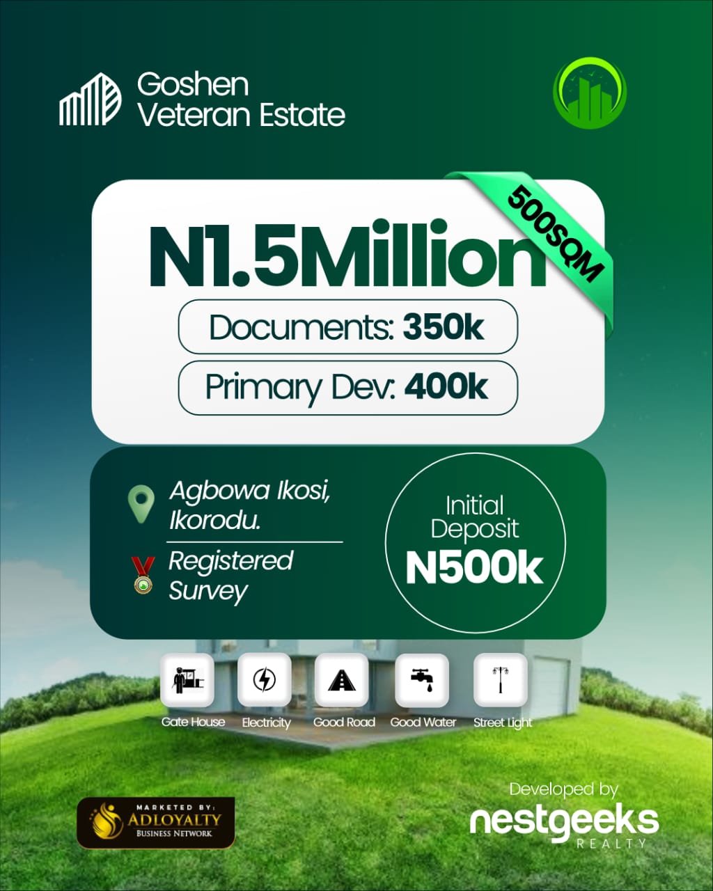 Plots of lands at Goshen Veter...