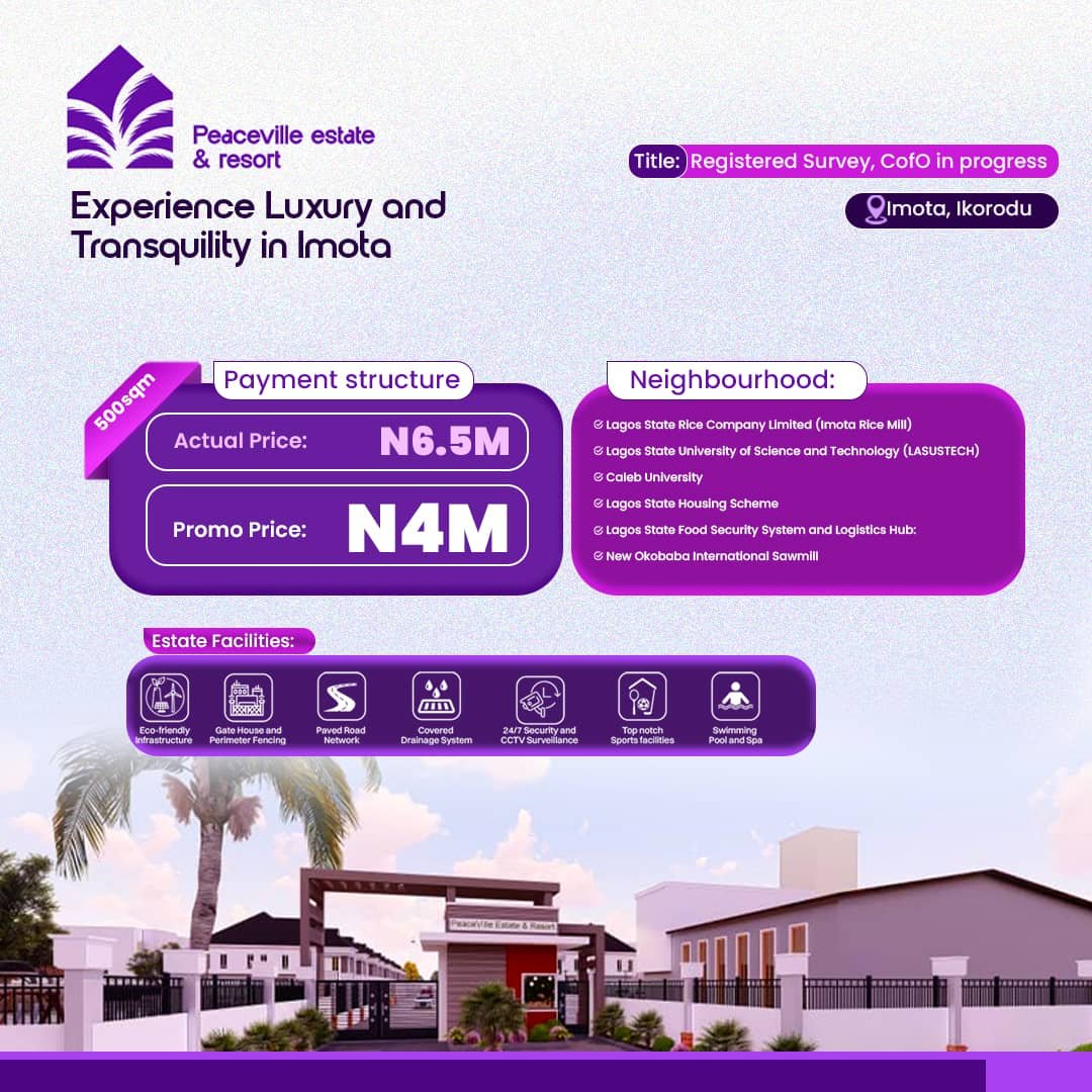 Plots of land at Peaceville Es...